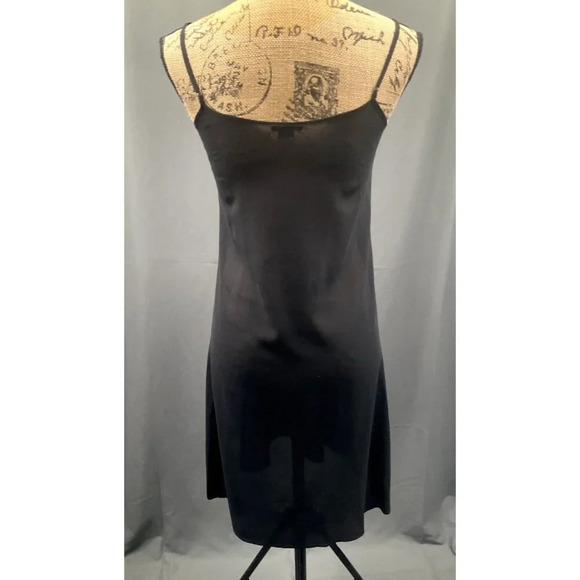 Theory Slip Dress Women Size 2 Silk Sheer Black Slip On Adjustable Straps - Picture 2 of 7